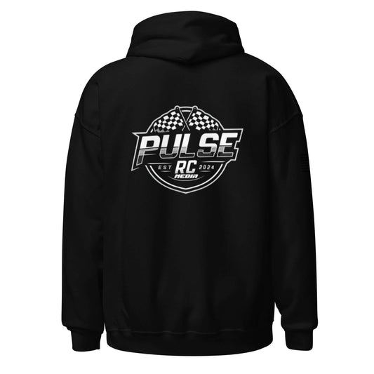 Pulse RC Checkered Flag Hoodie for RC Racing Enthusiasts - Back Design