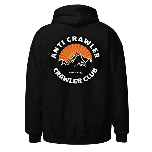 Anti Crawler Crawler Club Hoodie for RC Racing Enthusiasts - Rear View with Bold Design