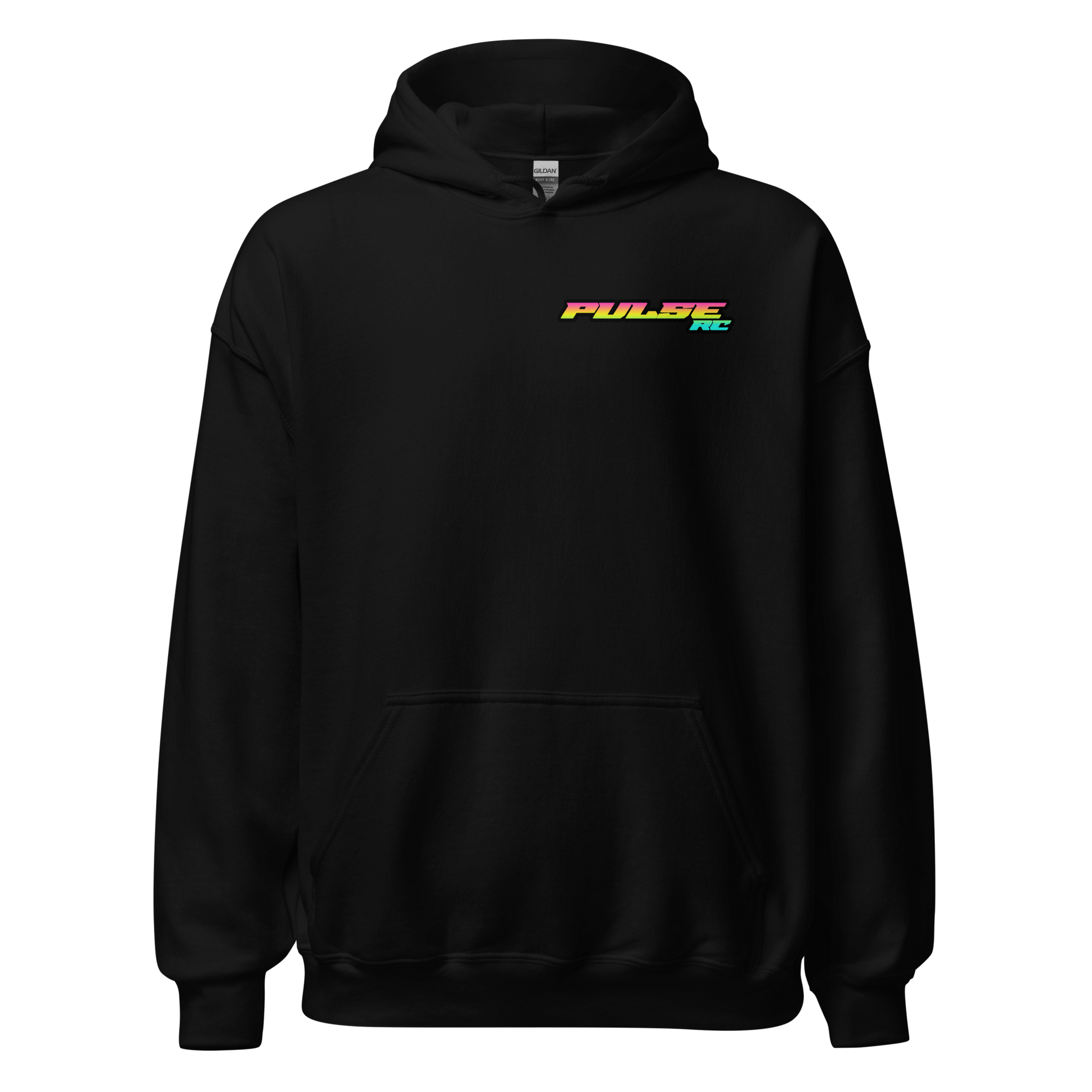 Retro Pulse RC Hoodie for RC Racing Enthusiasts - Black Vintage RC Apparel for Off-Road Racing and Remote Control Car Hobbyists