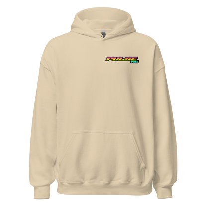 Vintage RC Racing Pulse RC Hoodie for RC Enthusiasts - Classic off-road racing gear, retro design, soft high-quality fabric.