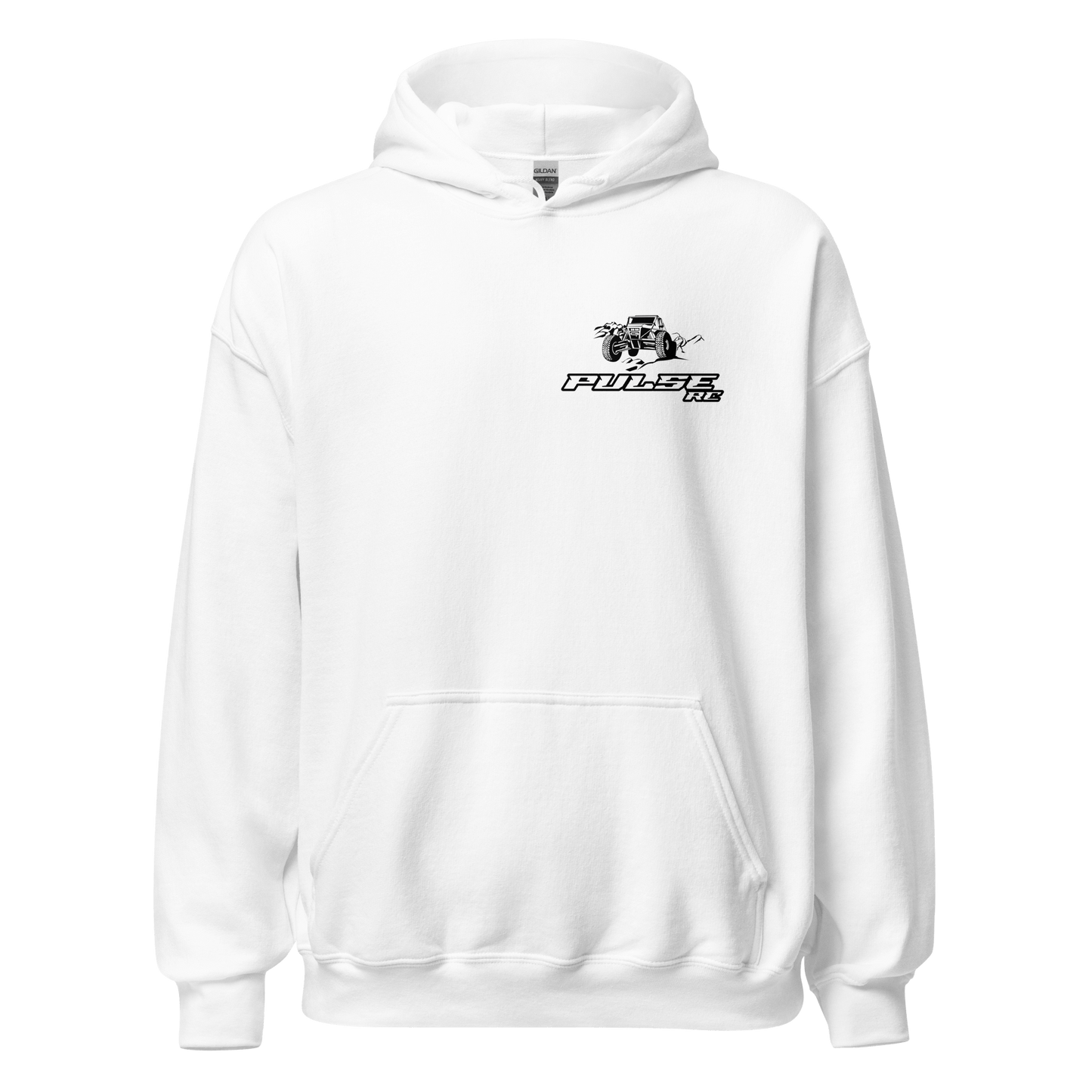 White Pulse RC Hoodie for RC Racing Enthusiasts - Comfortable Off-Road Racing and Adventure Apparel for Remote Control Car Hobbyists